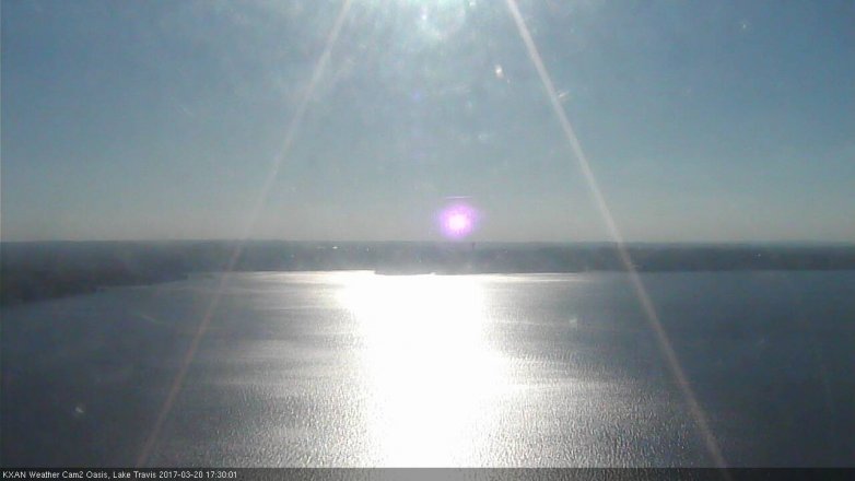 Lake Travis webcam, March 20, 2017 5:00 PM CT