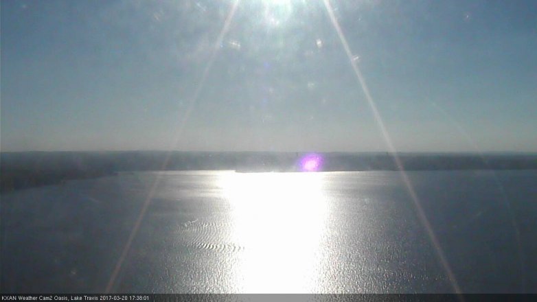 Lake Travis webcam, March 20, 2017 5:10 PM CT