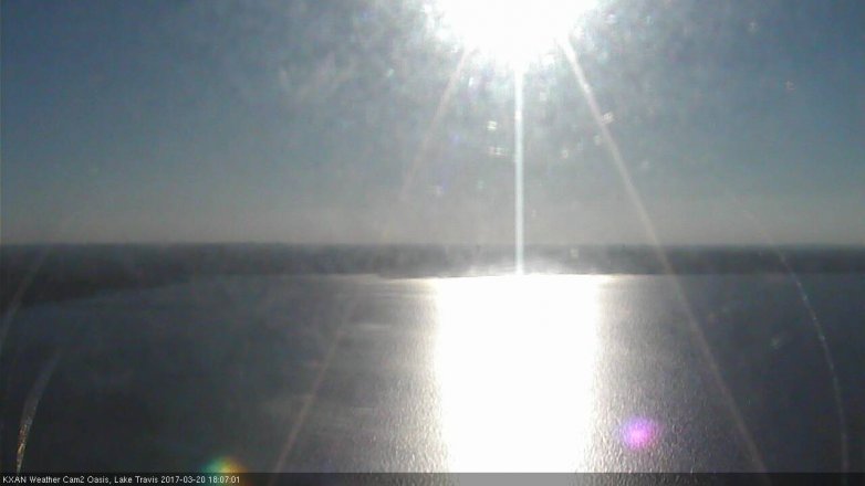 Lake Travis webcam, March 20, 2017 5:35 PM CT