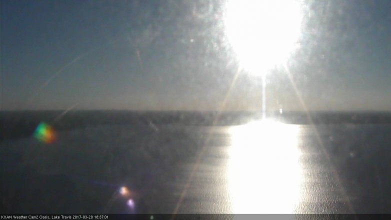 Lake Travis webcam, March 20, 2017 5:40 PM CT