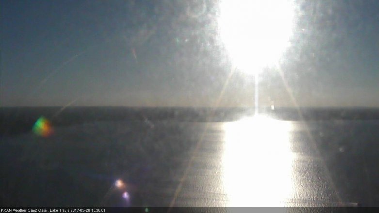 Lake Travis webcam, March 20, 2017 5:45 PM CT