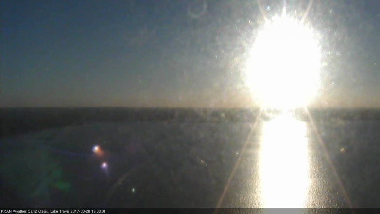Lake Travis webcam, March 20, 2017 6:25 PM CT