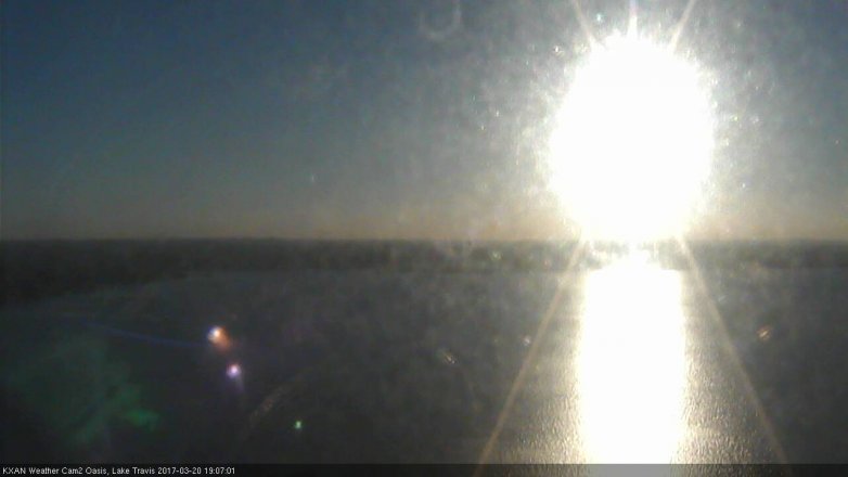 Lake Travis webcam, March 20, 2017 6:30 PM CT