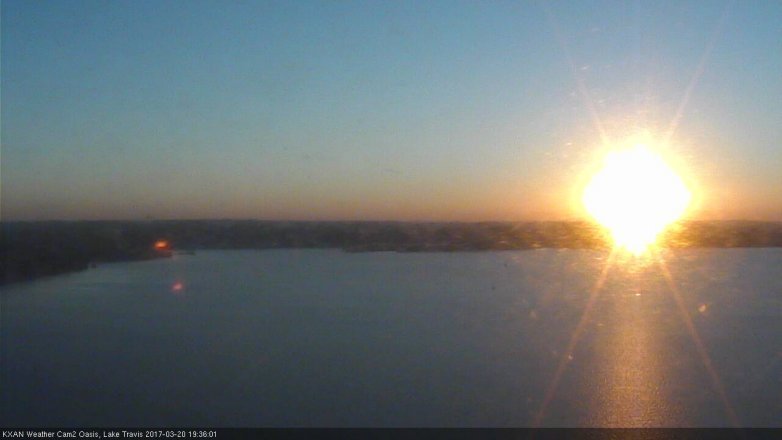 Lake Travis webcam, March 20, 2017 6:45 PM CT