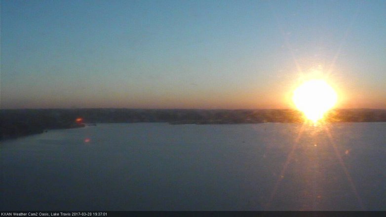 Lake Travis webcam, March 20, 2017 7:00 PM CT