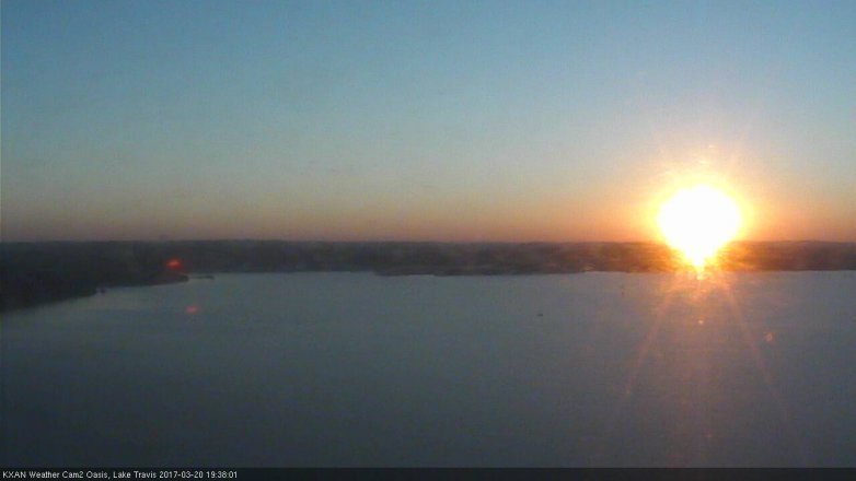 Lake Travis webcam, March 20, 2017 7:05 PM CT