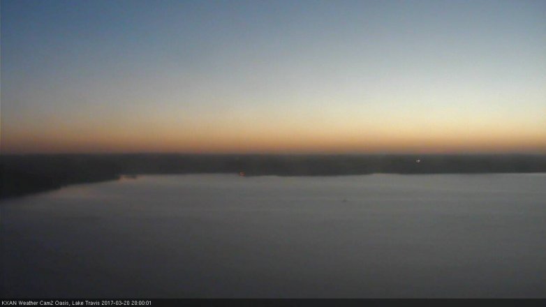 Lake Travis webcam, March 20, 2017 7:10 PM CT