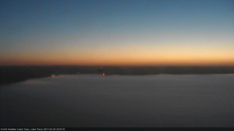 Lake Travis webcam, March 20, 2017 7:15 PM CT