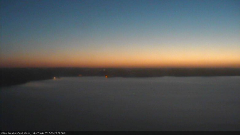 Lake Travis webcam, March 20, 2017 7:30 PM CT