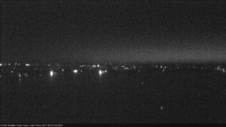 Lake Travis webcam, March 20, 2017 7:45 PM CT
