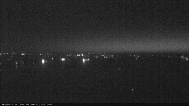 Lake Travis webcam, March 20, 2017 7:55 PM CT