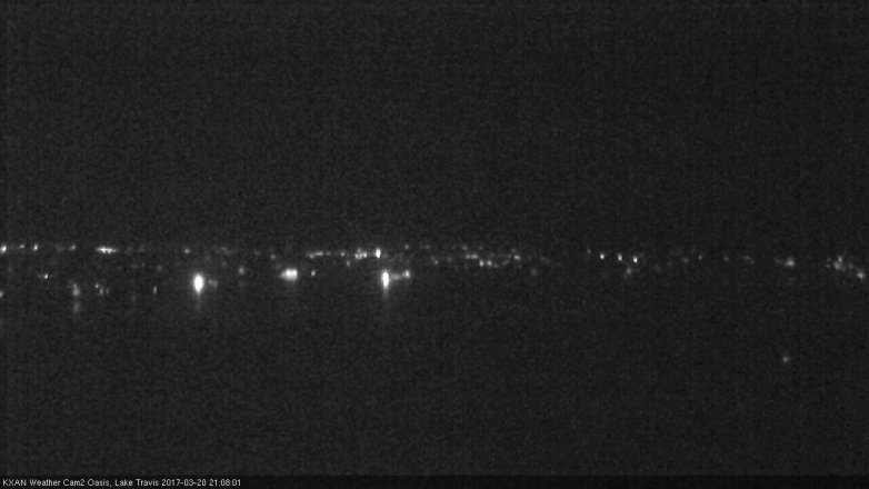 Lake Travis webcam, March 20, 2017 8:15 PM CT