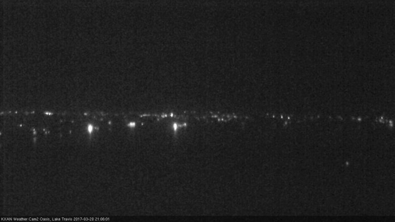 Lake Travis webcam, March 20, 2017 8:20 PM CT