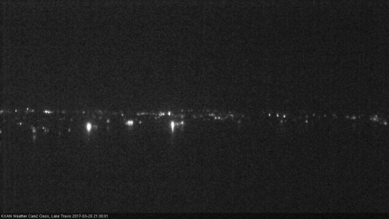 Lake Travis webcam, March 20, 2017 8:35 PM CT