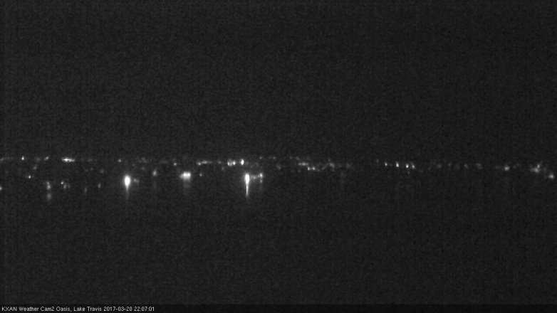 Lake Travis webcam, March 20, 2017 9:15 PM CT