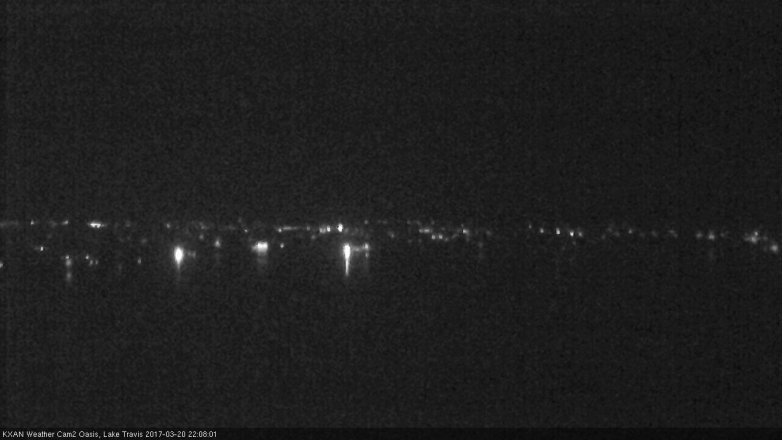 Lake Travis webcam, March 20, 2017 9:25 PM CT