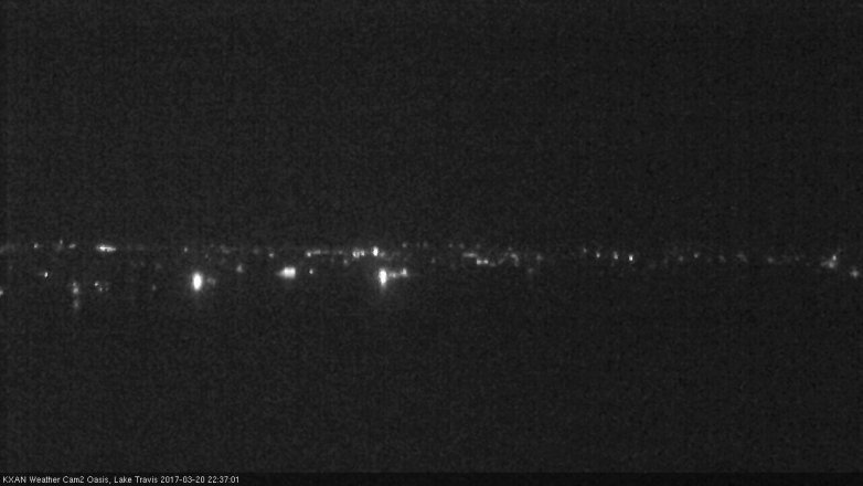 Lake Travis webcam, March 20, 2017 9:40 PM CT