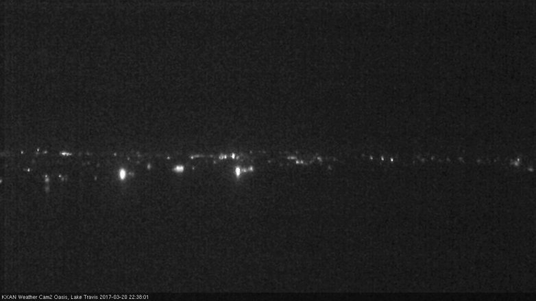 Lake Travis webcam, March 20, 2017 9:55 PM CT