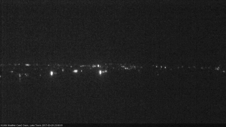 Lake Travis webcam, March 20, 2017 10:05 PM CT