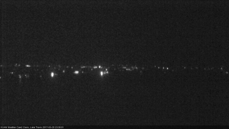 Lake Travis webcam, March 20, 2017 10:55 PM CT