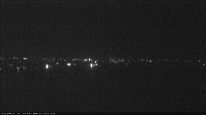 Lake Travis webcam, March 20, 2017 11:00 PM CT
