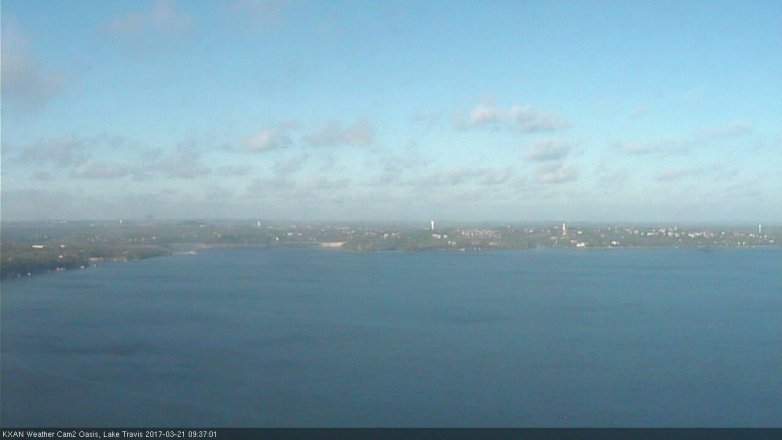 Lake Travis webcam, March 21, 2017 9:00 AM CT
