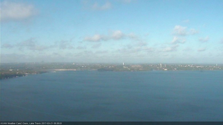 Lake Travis webcam, March 21, 2017 9:10 AM CT