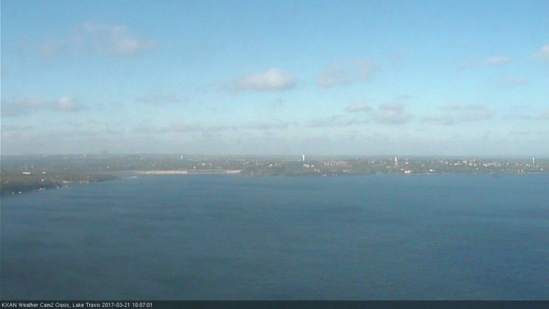 Lake Travis webcam, March 21, 2017 9:20 AM CT