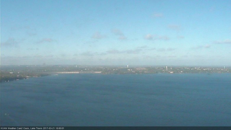 Lake Travis webcam, March 21, 2017 9:25 AM CT