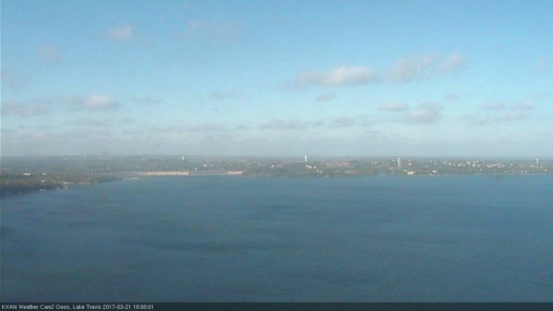 Lake Travis webcam, March 21, 2017 9:30 AM CT