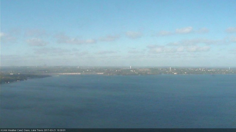 Lake Travis webcam, March 21, 2017 9:35 AM CT