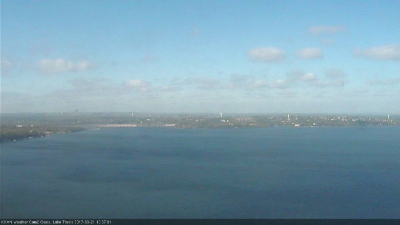 Lake Travis webcam, March 21, 2017 9:55 AM CT