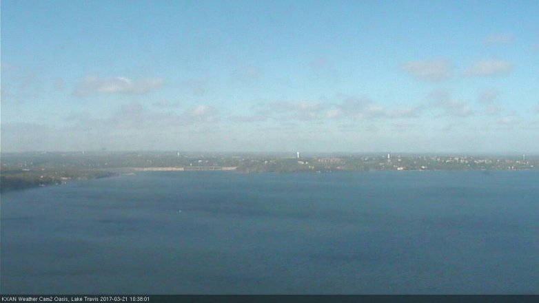 Lake Travis webcam, March 21, 2017 10:00 AM CT