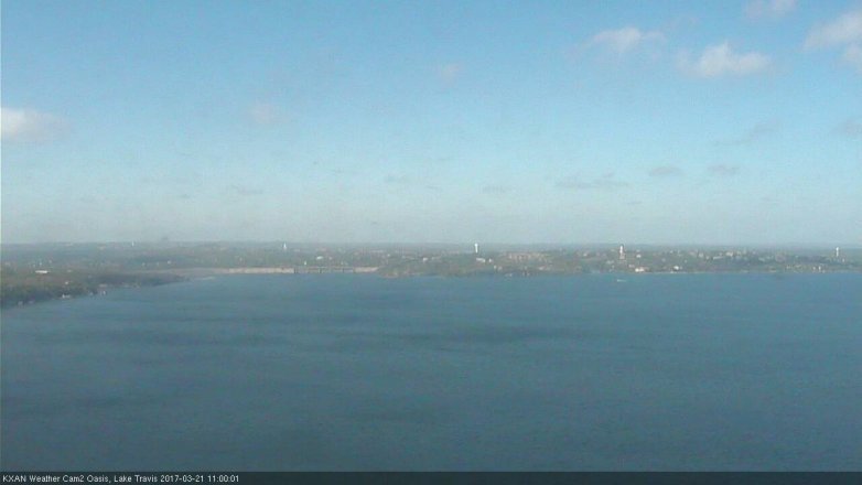 Lake Travis webcam, March 21, 2017 10:05 AM CT