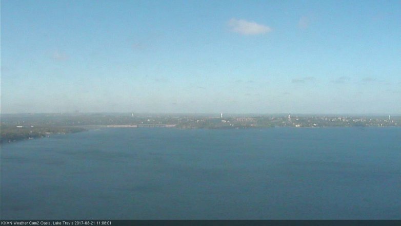 Lake Travis webcam, March 21, 2017 10:25 AM CT