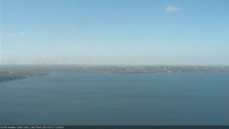 Lake Travis webcam, March 21, 2017 11:30 AM CT