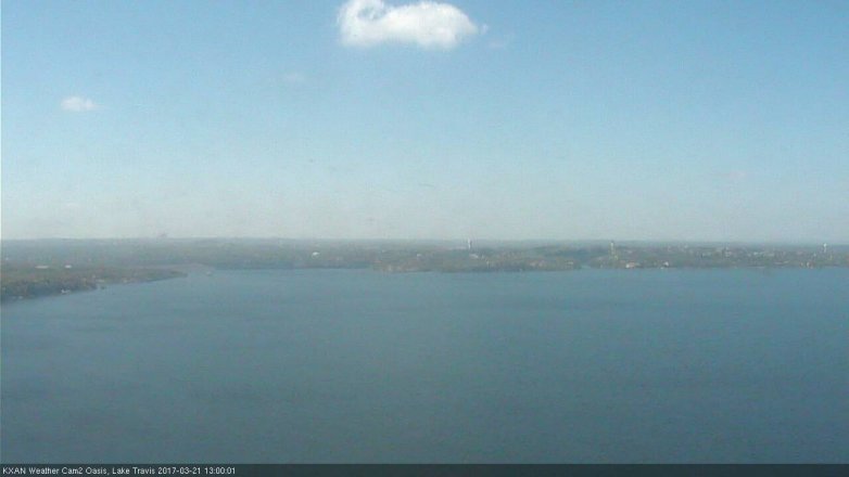Lake Travis webcam, March 21, 2017 12:25 PM CT