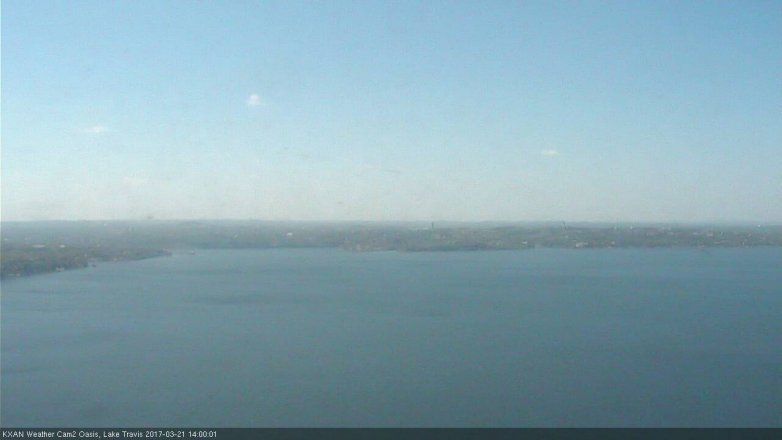 Lake Travis webcam, March 21, 2017 1:15 PM CT