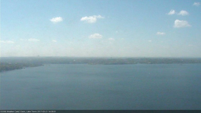 Lake Travis webcam, March 21, 2017 1:45 PM CT