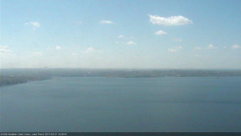 Lake Travis webcam, March 21, 2017 1:50 PM CT