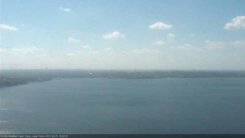 Lake Travis webcam, March 21, 2017 2:15 PM CT
