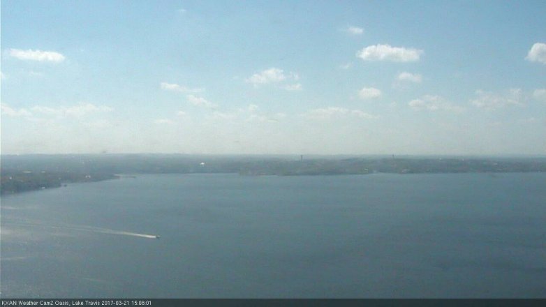 Lake Travis webcam, March 21, 2017 2:20 PM CT