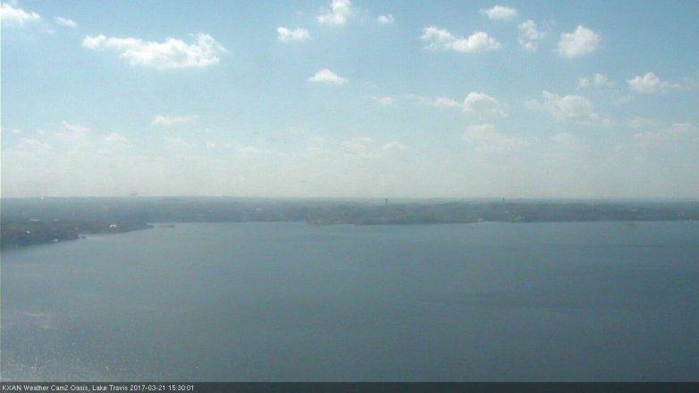 Lake Travis webcam, March 21, 2017 2:40 PM CT