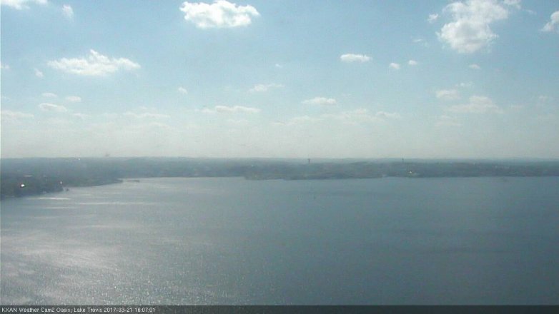 Lake Travis webcam, March 21, 2017 3:15 PM CT