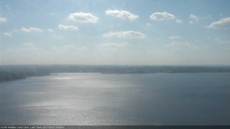 Lake Travis webcam, March 21, 2017 3:45 PM CT