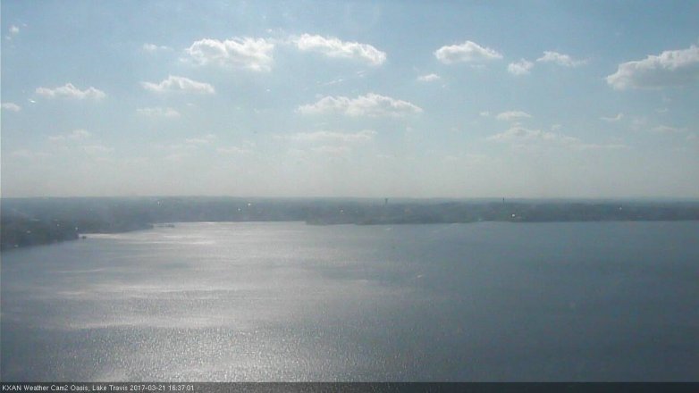 Lake Travis webcam, March 21, 2017 3:55 PM CT