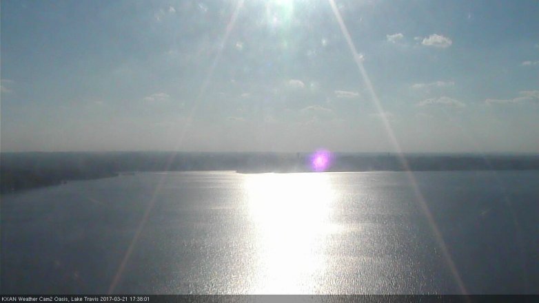 Lake Travis webcam, March 21, 2017 5:05 PM CT
