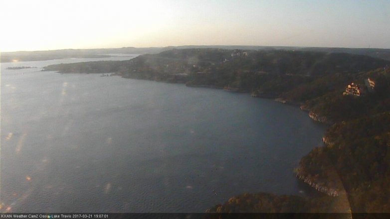 Lake Travis webcam, March 21, 2017 6:20 PM CT