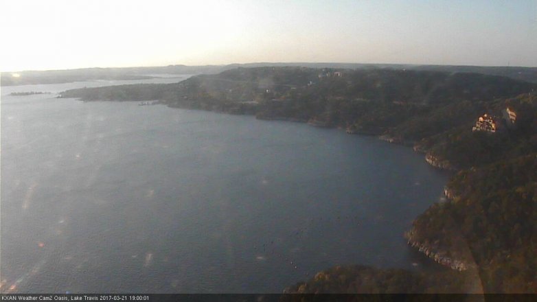 Lake Travis webcam, March 21, 2017 6:25 PM CT