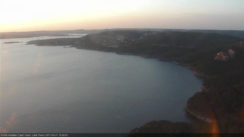 Lake Travis webcam, March 21, 2017 6:35 PM CT